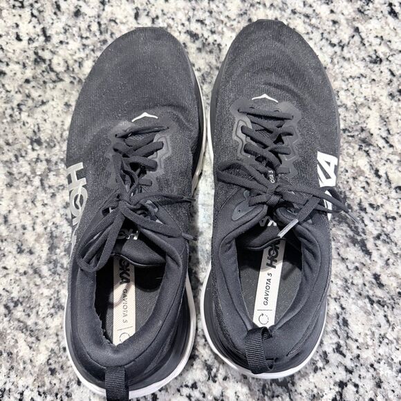 Hoka One One Gaviota 5 Mens 12.5D Running Black White Sneaker Shoes main image 6